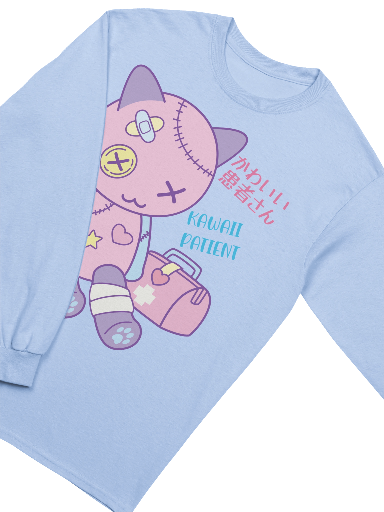 Kawaii Patient Toy Kitty - Unisex Adult Long Sleeve T-shirt product image (7)