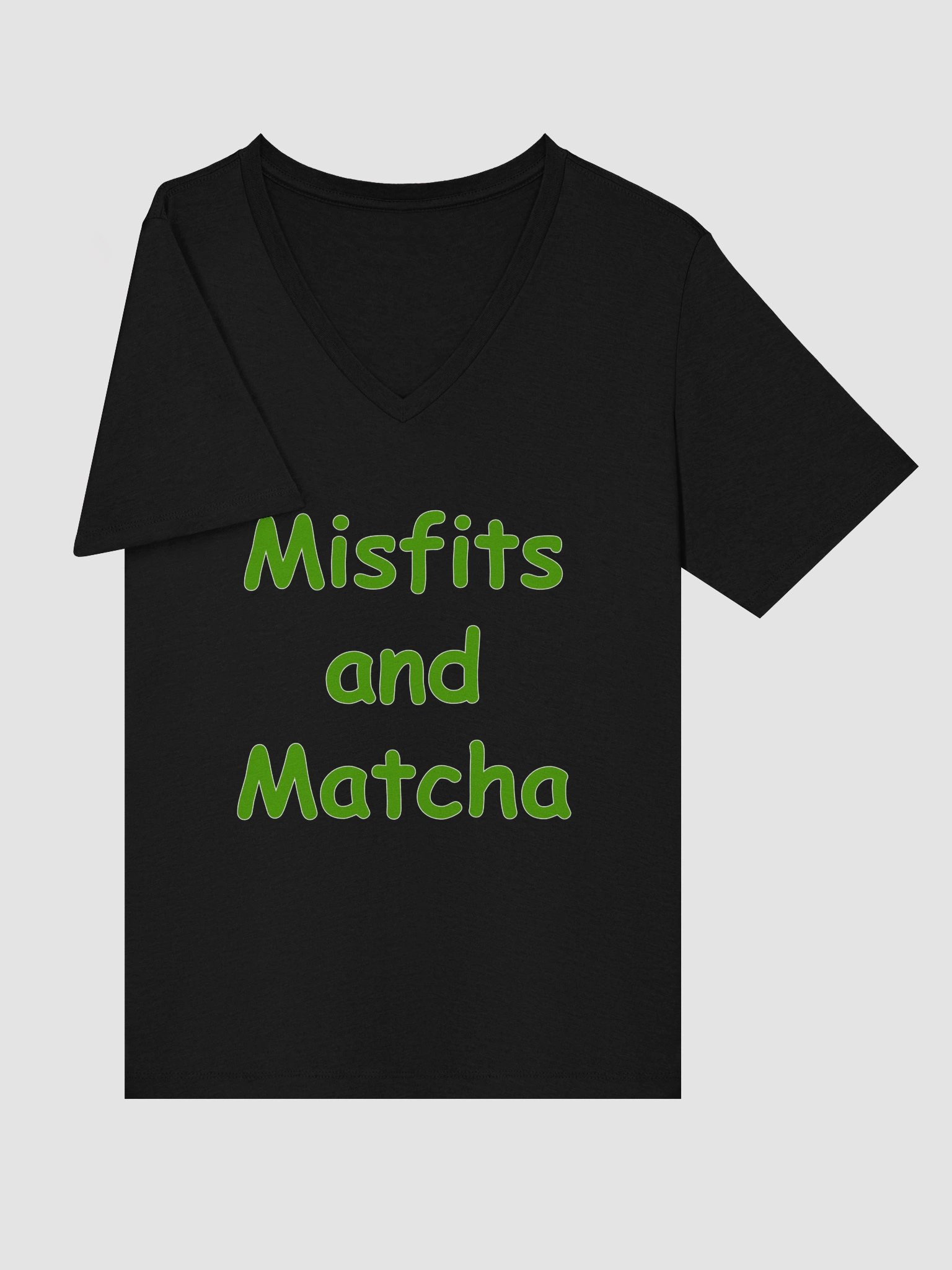 Women's Misfits and Matcha V Neck Tee Shirt product image (29)