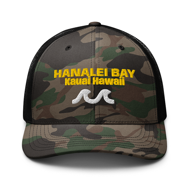 Hanalei Bay Kauai, Hawaii - Camouflage Trucker Hat product image (1)