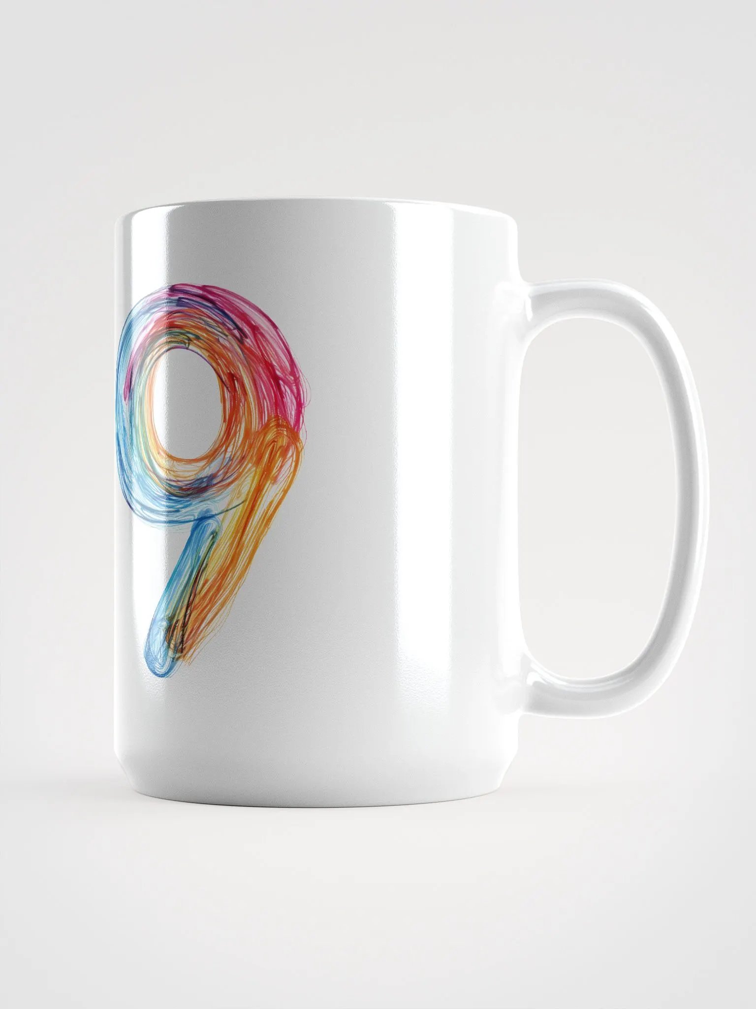 Vibrant Number 9 White Glossy Mug product image (1)