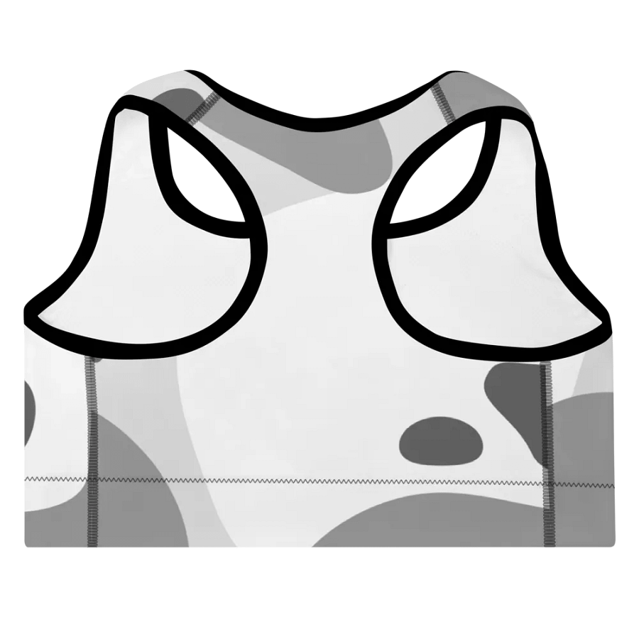 Abstract Gray Camo Padded Sports Bra product image (7)