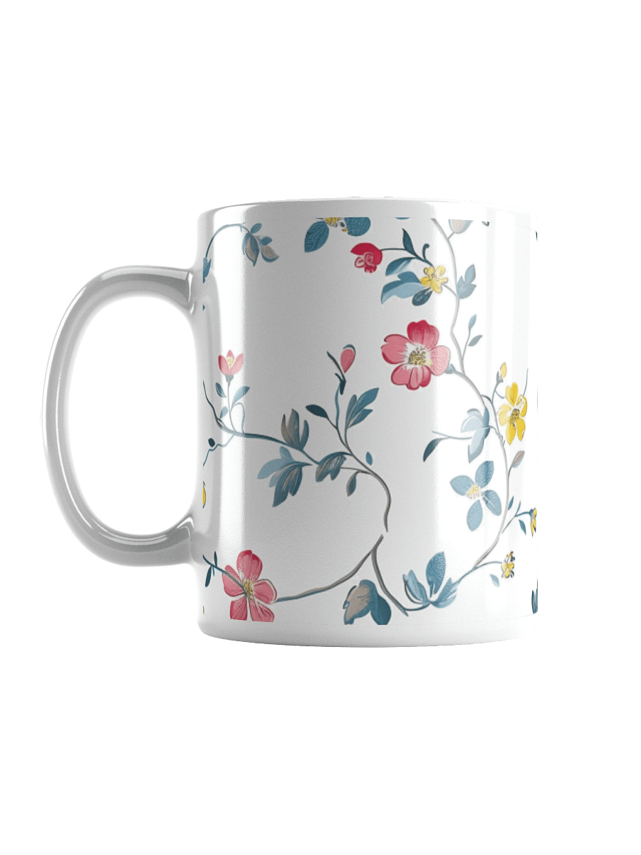 Multicolor Floral White Glossy Ceramic Mug by Treasure Pie product image (18)