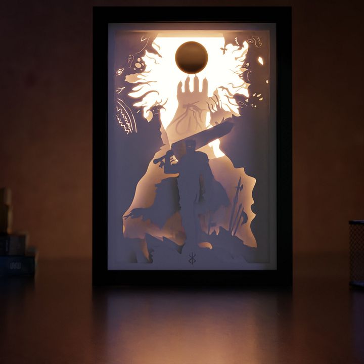 Berserk Lightbox template 2 in 1 - PDF PNG SVG DXF + Video Tutorial product image (1)