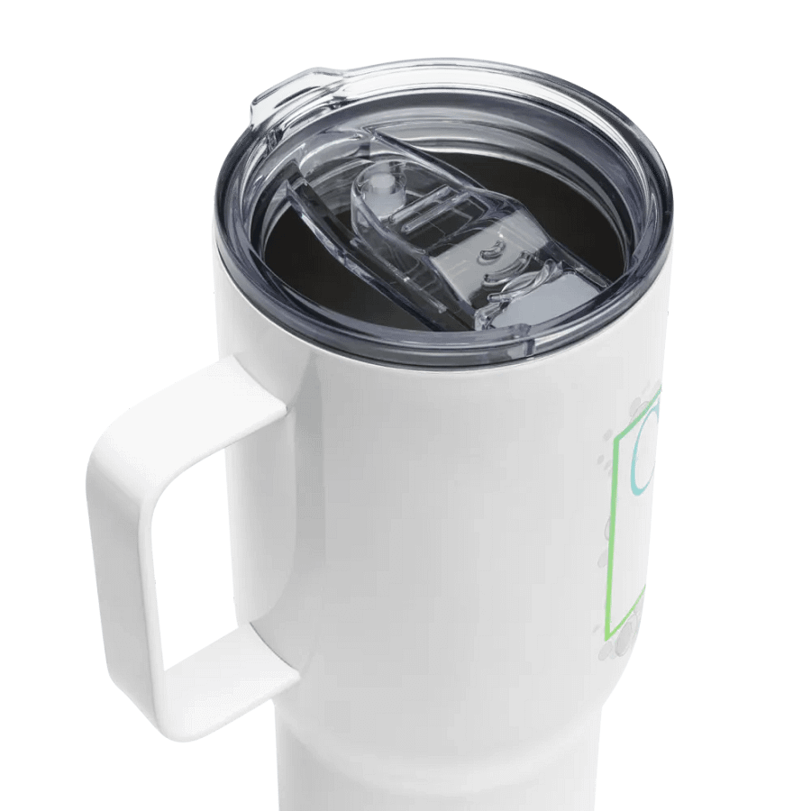 Bubble Letal travel mug with handle product image (4)
