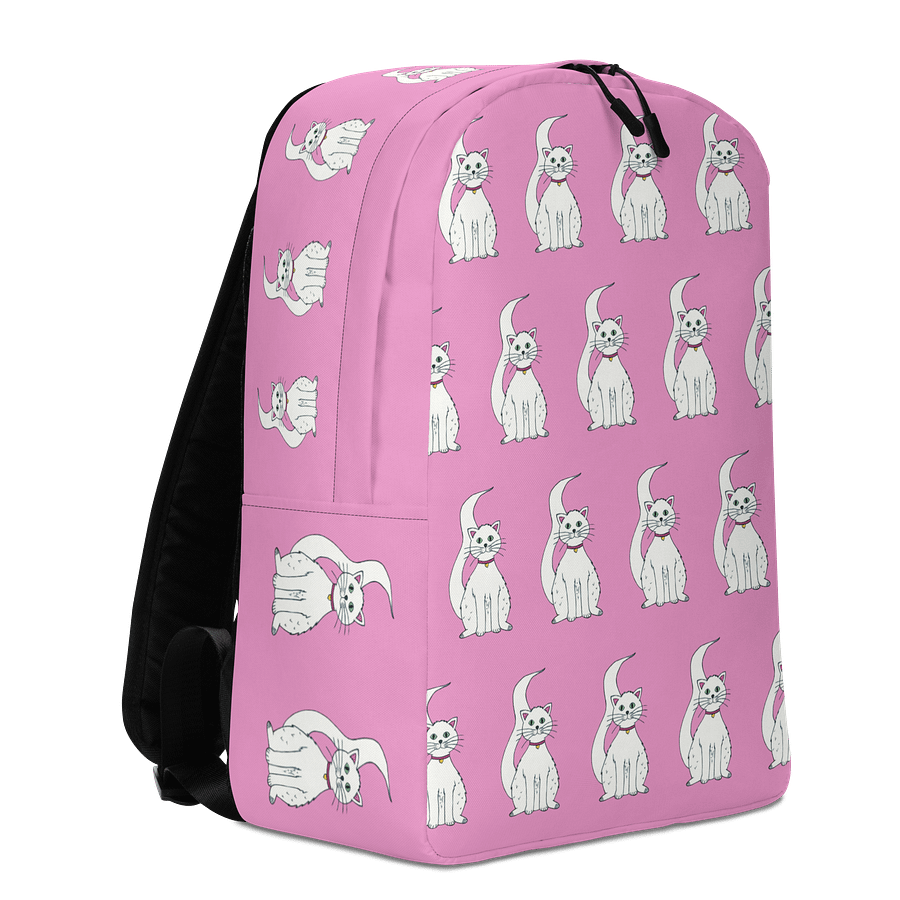 White Cat (art by Dina R.) acrylic painting - Backpack product image (3)