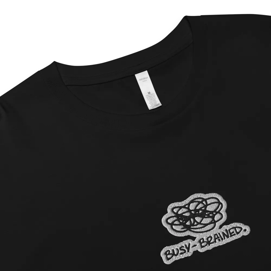 BUSY-BRAINED (bubble design) embroidered cotton crop top product image (2)