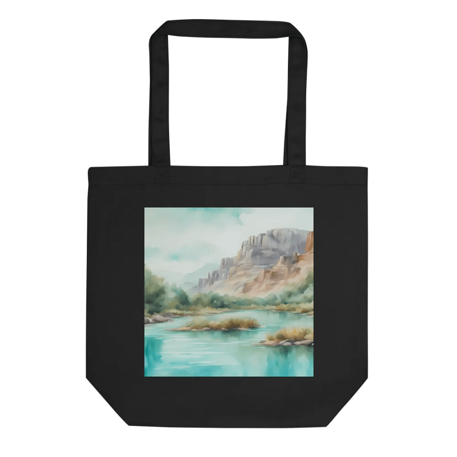 Mediterranean Desert River, Organic Cotton Twill Tote Bag product image (5)