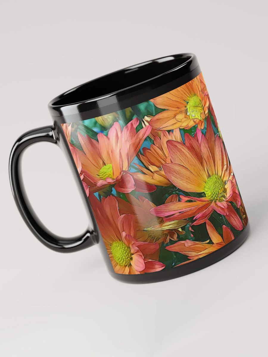 Cream and Pink Daisies Black Coffee Mug product image (6)