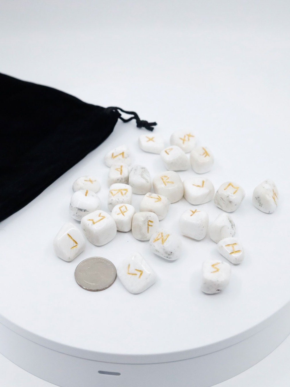 Scolecite Crystal Rune Stone Set product image (2)