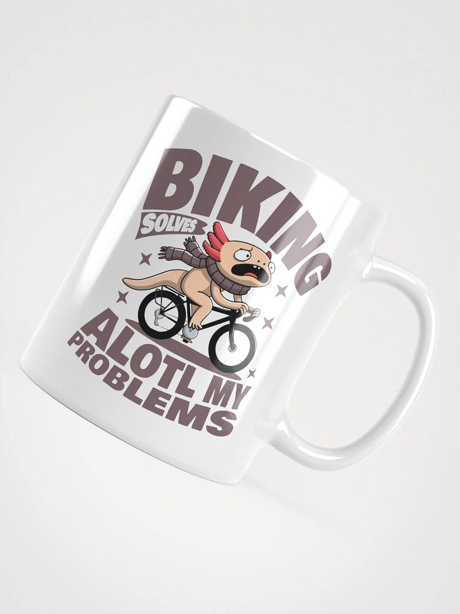 Biking Solves Alotl My Problems – Funny Axolotl Cycling Mug for Bike Lovers product image (4)