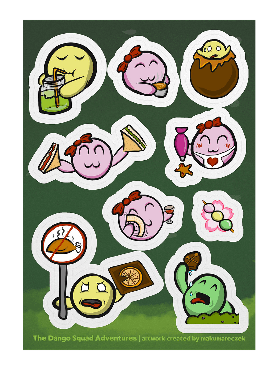 Dango Food & Snacks Set - Kiss Cut Sticker Sheet product image (1)