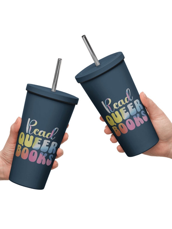 Read Queer Books Insulated Tumbler (Blue) product image (2)
