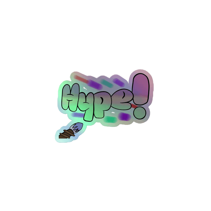Holographic Hype Sticker product image (1)