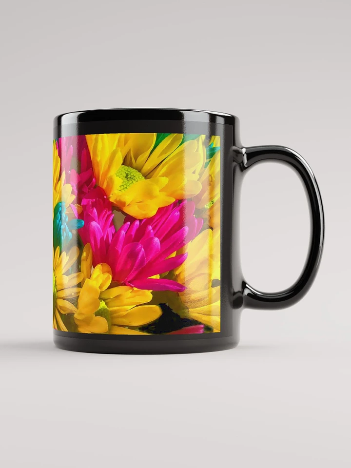 Bright Daisy Bouquet Black Coffee Mug product image (2)
