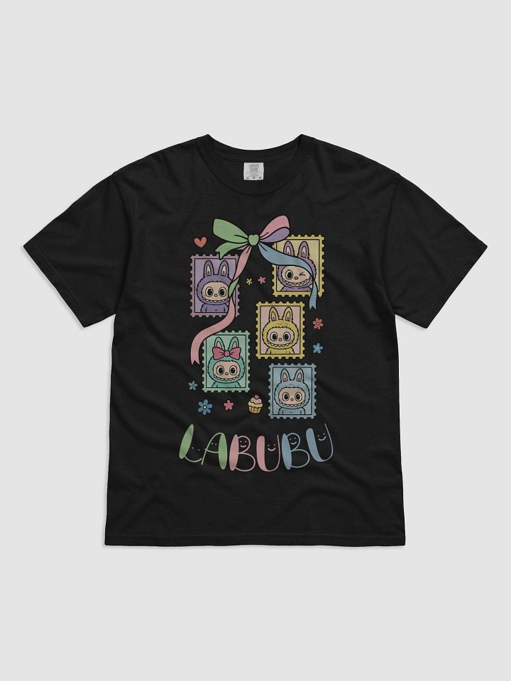 Labubu Stamp T-Shirt – Pastel Bow & Character Print Tee product image (1)