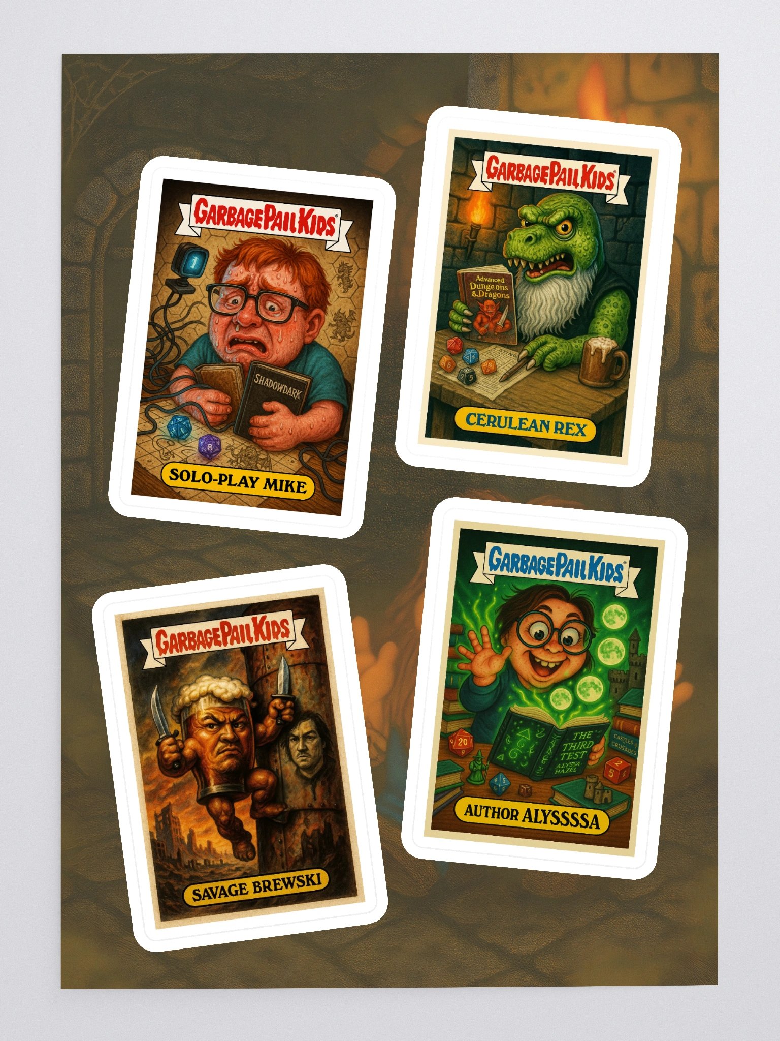 GPK Parody Sticker Sheet [TTRPG Twitter Edition] Sheet 11 product image (3)