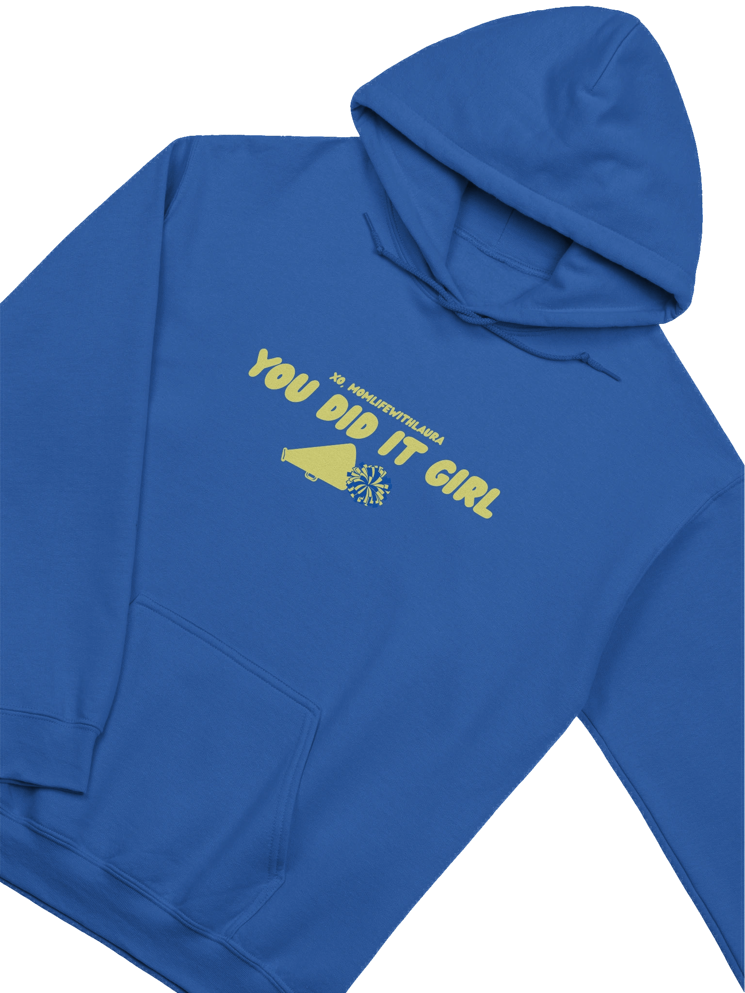 You Did it Girl Cheer Hoodie - Royal Blue/Yellow product image (3)