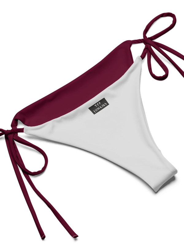 Low Rise Cheeky String Bikini, Maroon Bottoms product image (8)
