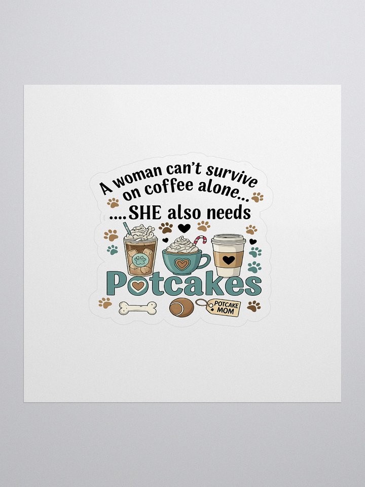 Potcakes & Coffee Sticker product image (1)