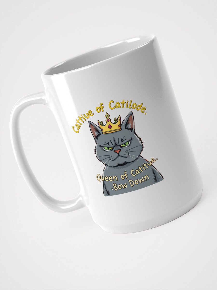 Cattitude Queen: Bow Down to Feline Royalty Mug product image (3)