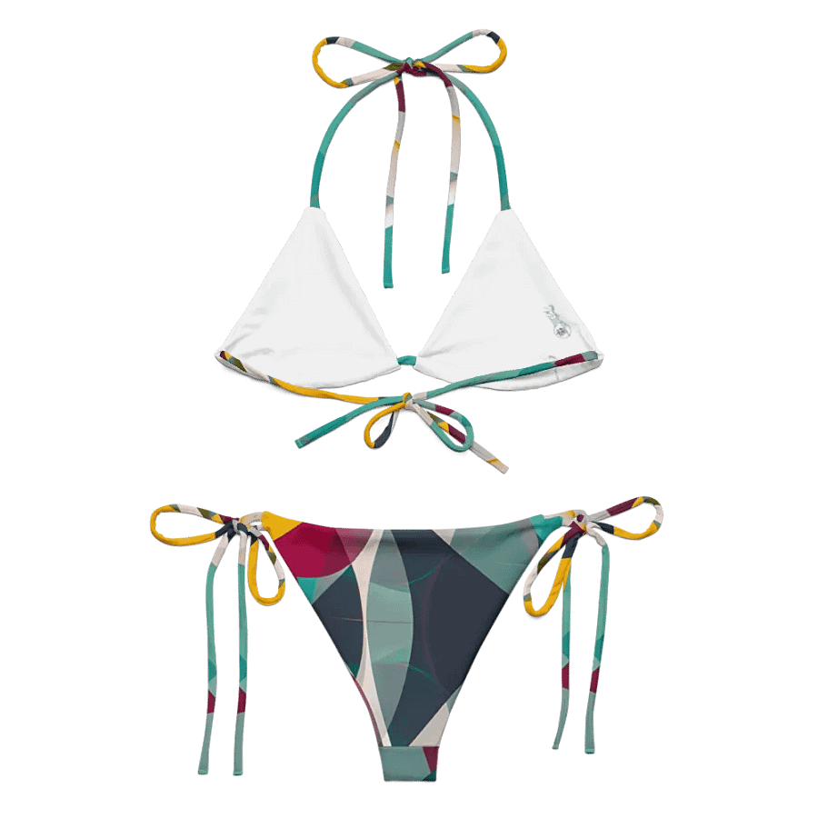 Abstract Lithographic Pattern Design String Bikini - V9 product image (5)