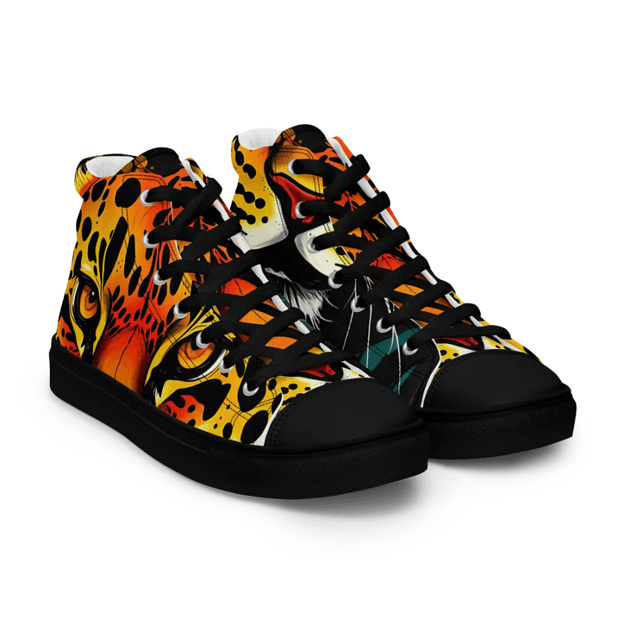 men's retro Leopard canvas High Tops product image (8)