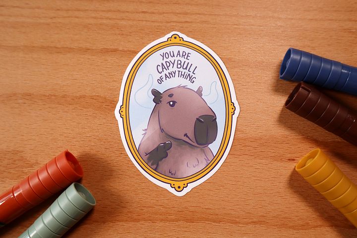 sticker : u r capybull product image (2)