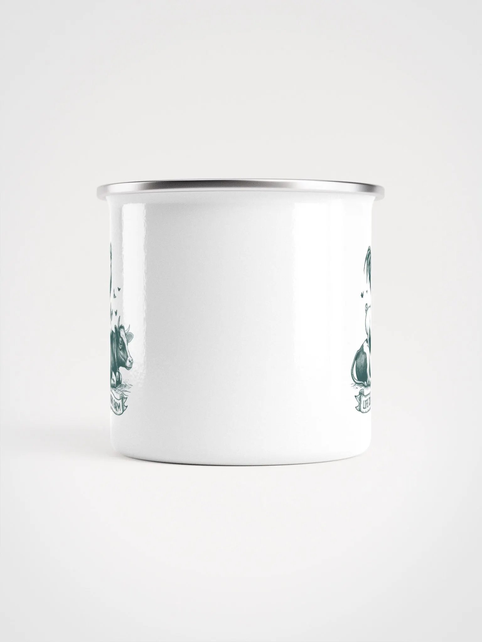 "Life is better on the farm 2" enamel Mug product image (4)