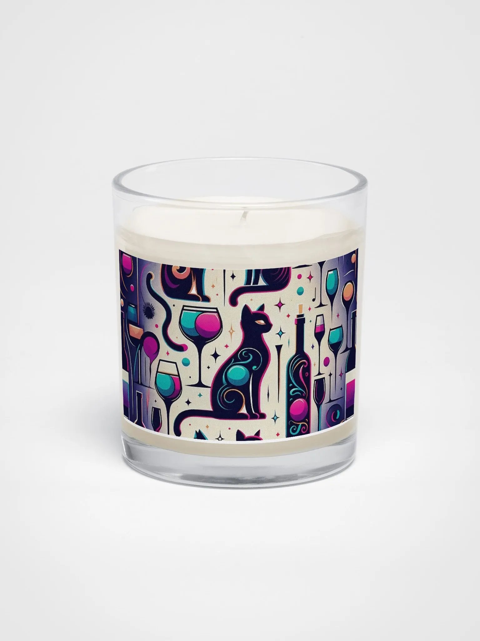 Soy Wax Candle In A Clear Glass Jar product image (1)