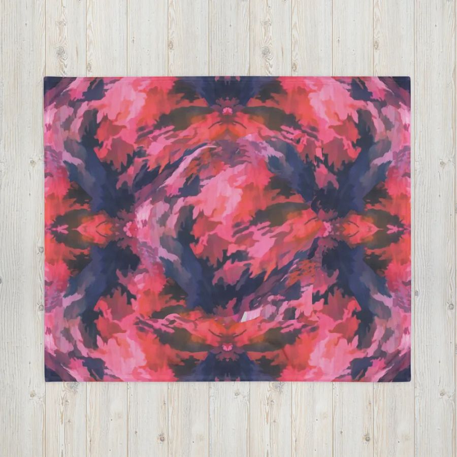 Pink Camo Throw Blanket product image (16)