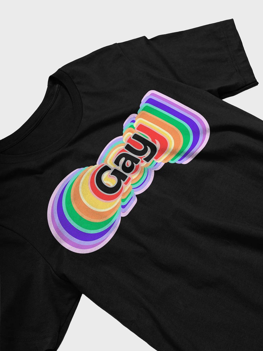 LGBTQIA2S+ 2025, Gay in Rainbow, Black Tee product image (3)