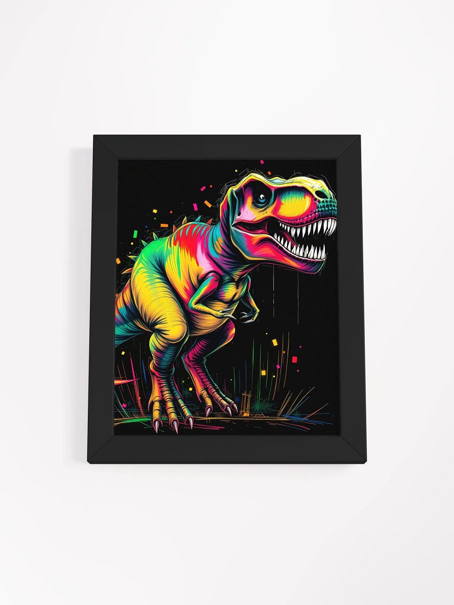 Rainbow Rex Framed Art Print product image (3)