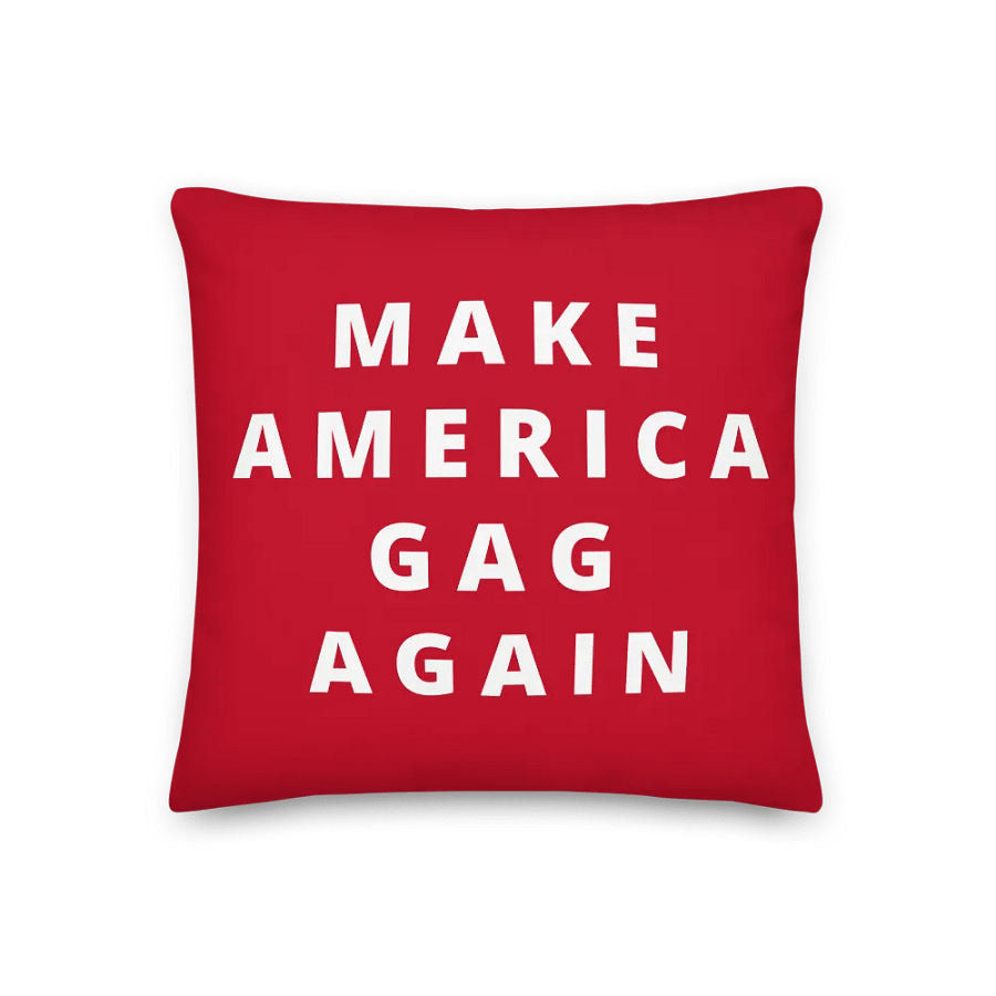 Red GAG Pillow: Make America Gag Again = MAGA product image (5)