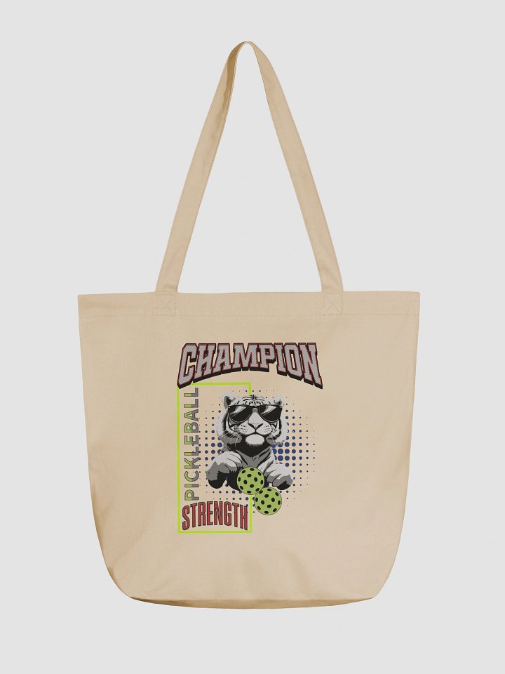 Champion Pickleball Strength Tiger Eco Tote Bag product image (5)
