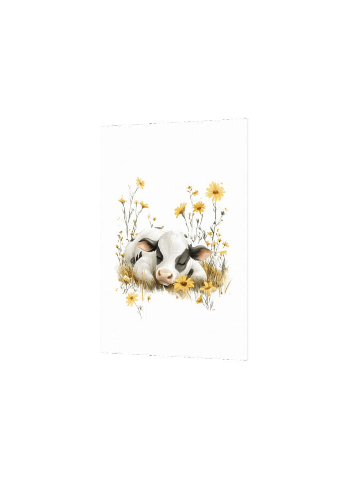 Holstein Cow Yellow Wildflower Nursery Print product image (14)