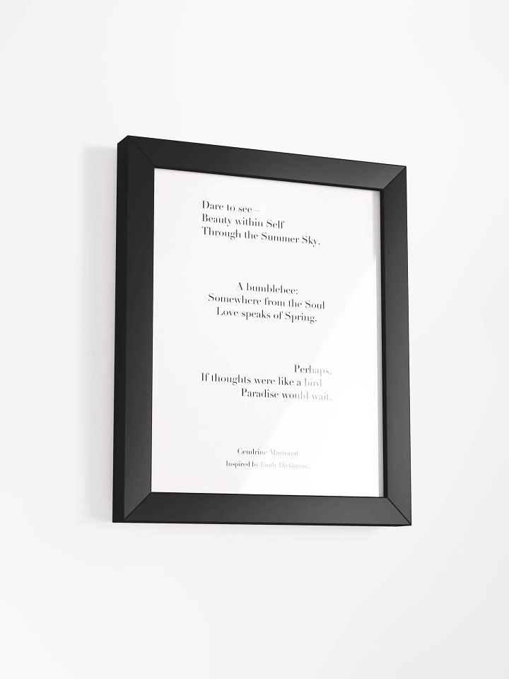 Three Haiku Inspired by Emily Dickinson (Framed Poster) product image (2)