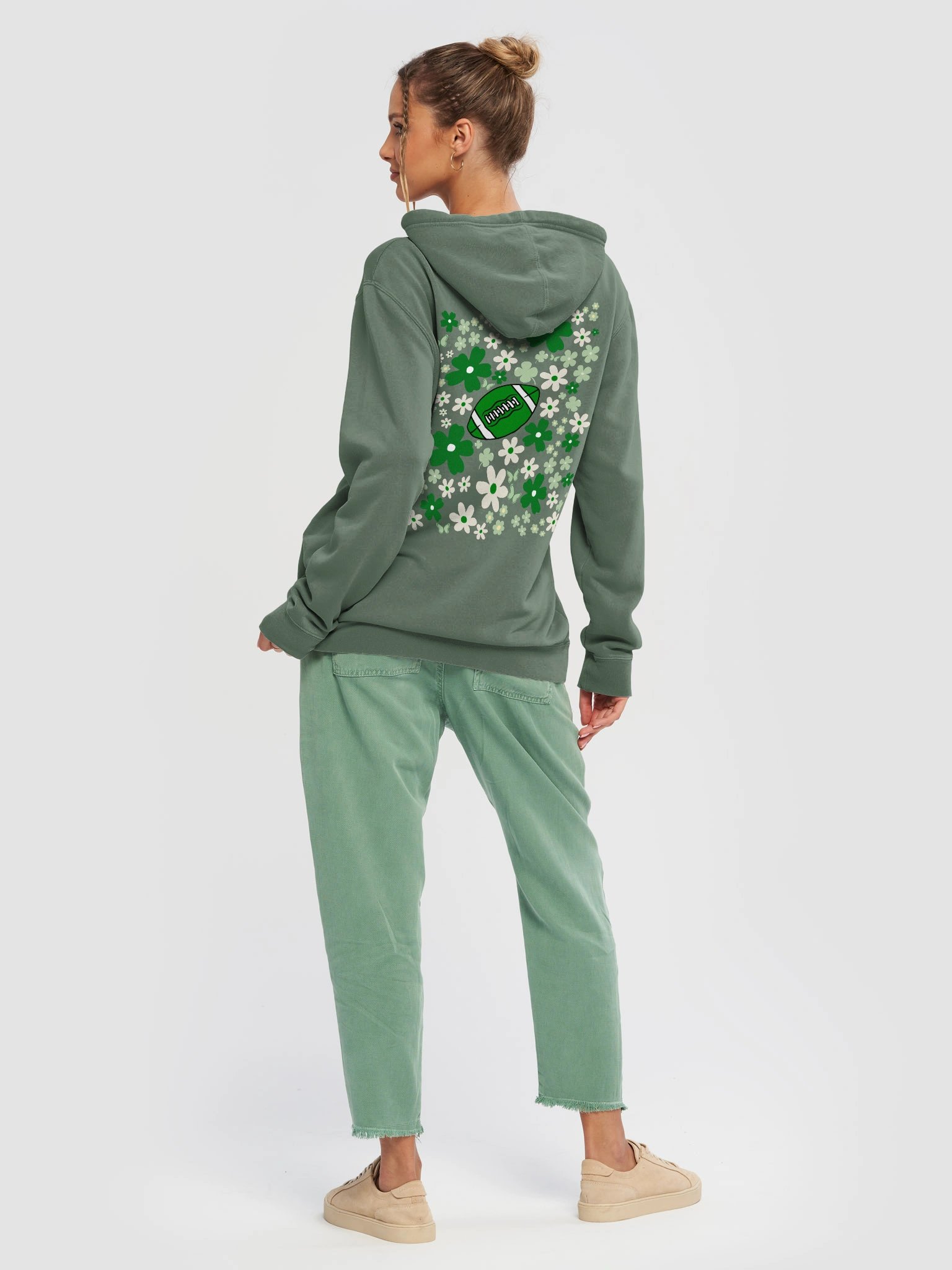 Floral Football Good Luck Hoodie product image (4)