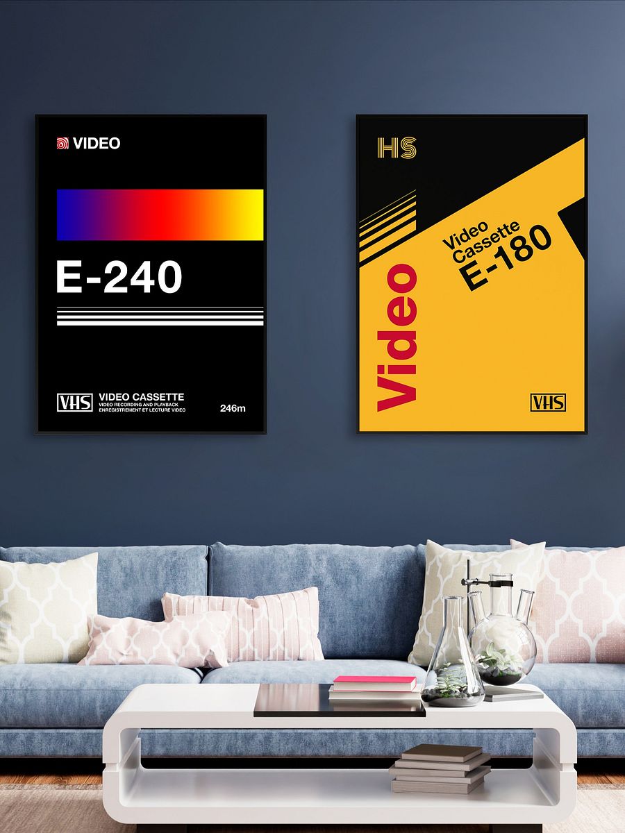 VHS cassette case E-240 [retrowave/vaporwave] — retrowave poster, aesthetic print, retrowave art, 80s wall decor product image (6)