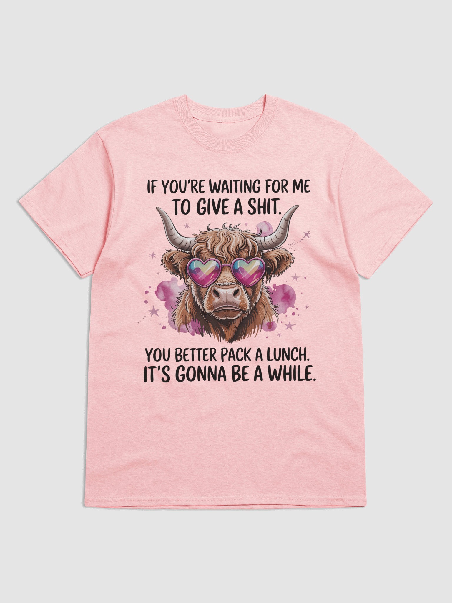 Highland Cow Heart Sunglasses Tee product image (41)