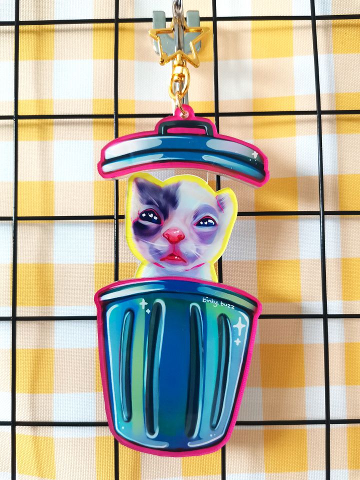Scrungle Cat Opening Trash Charm product image (1)