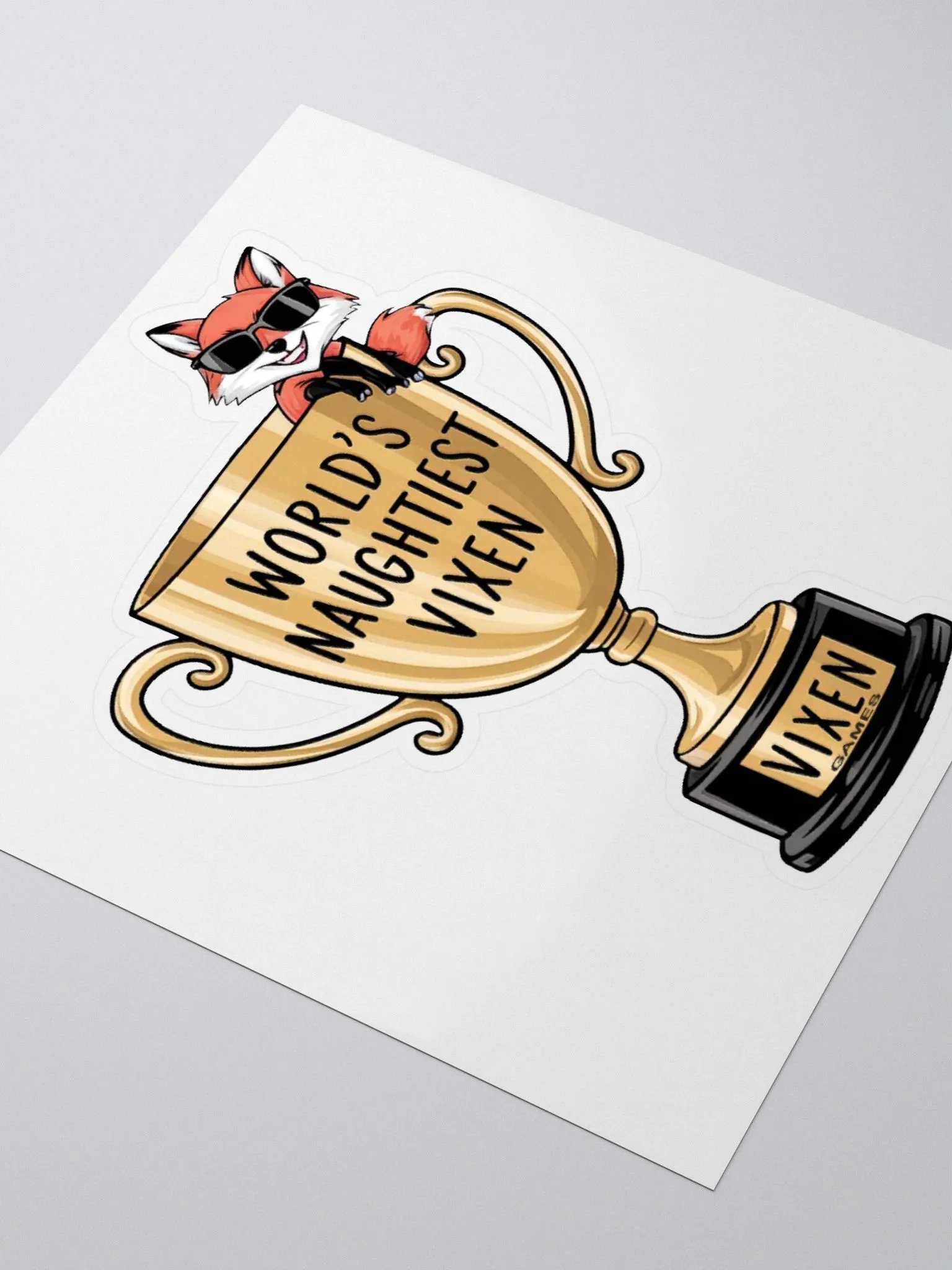 World's Naughtiest Vixen Trophy Vinyl Sticker product image (3)