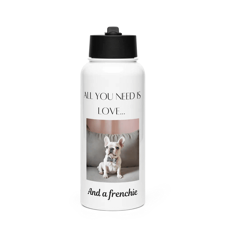 Love and Frenchie Stainless Steel Bottle product image (1)