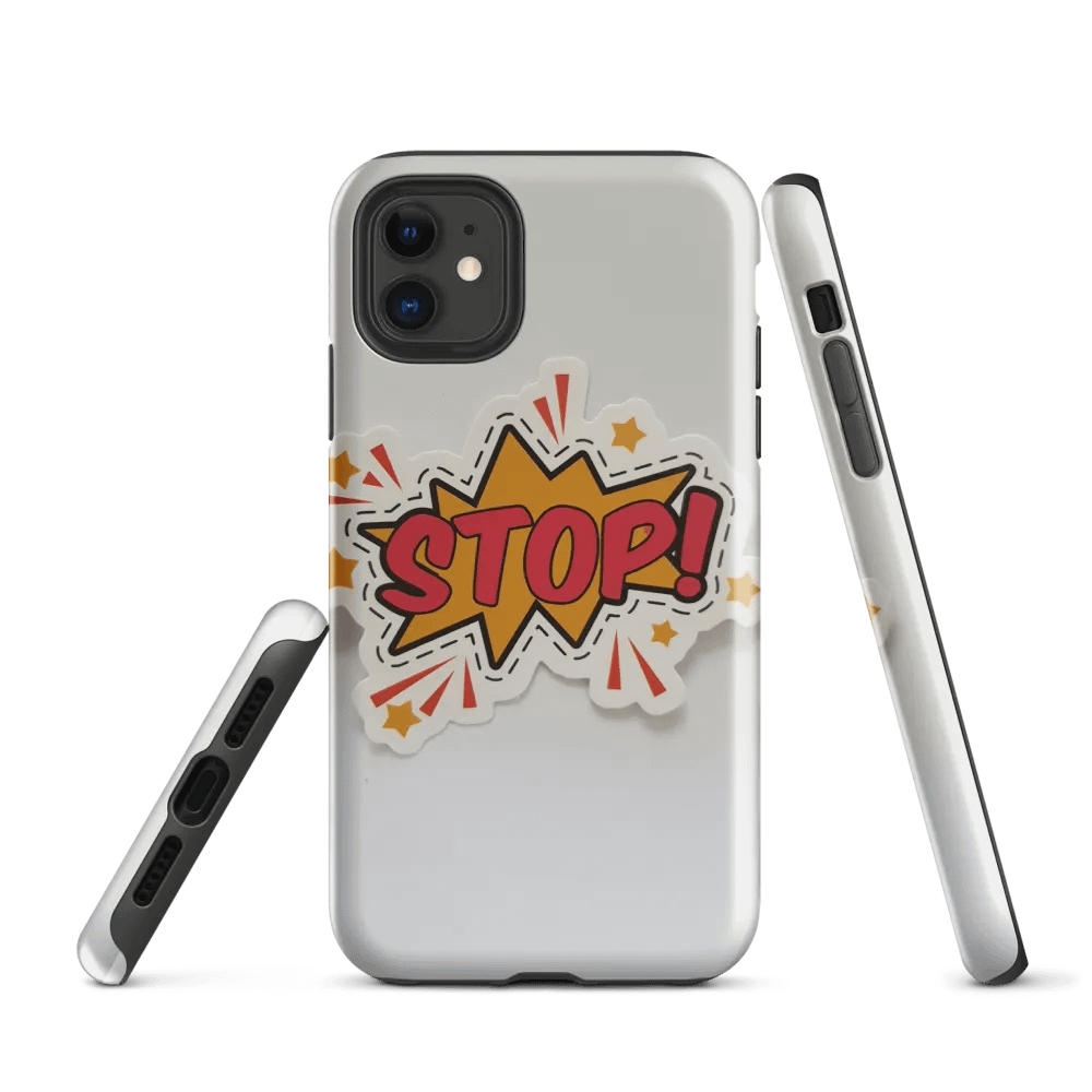 STOP! Comic Burst iPhone® Tough Case – Stylish & Durable Protection for Your iPhone product image (1)