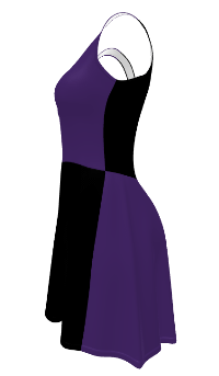 Midnight Veil Designs Black and Purple Fantasy Skater Dress - XS to 3XL product image (3)