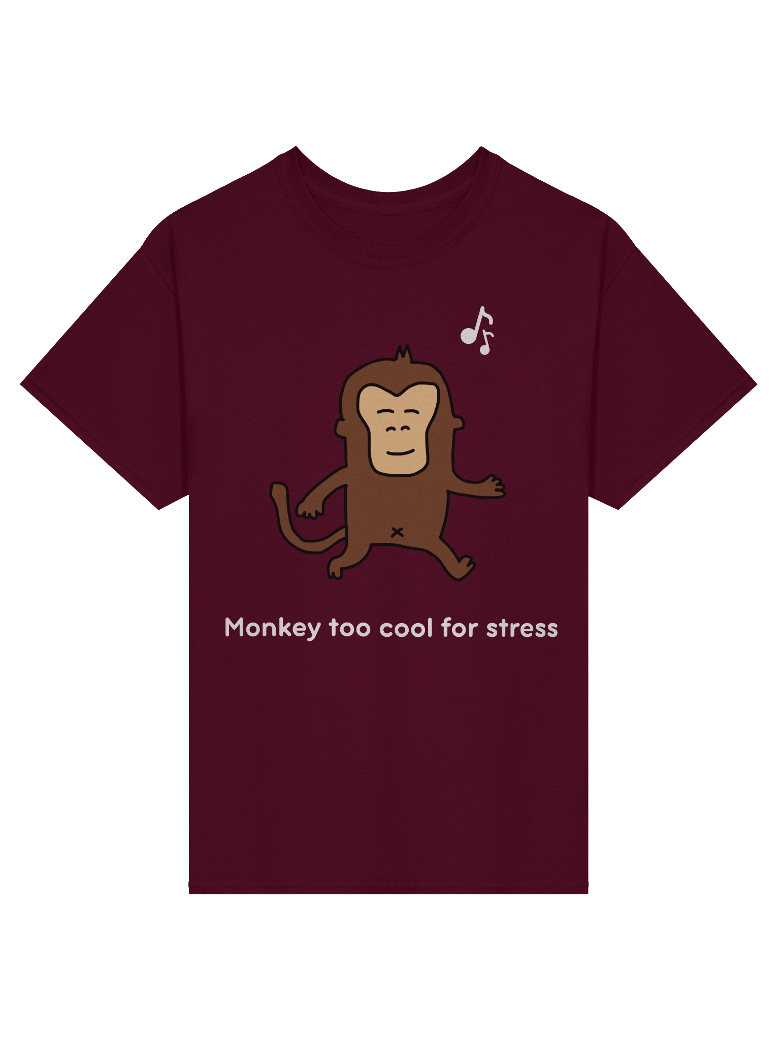 "Monkey Too Cool For Stress" T-Shirt (Dark) product image (15)