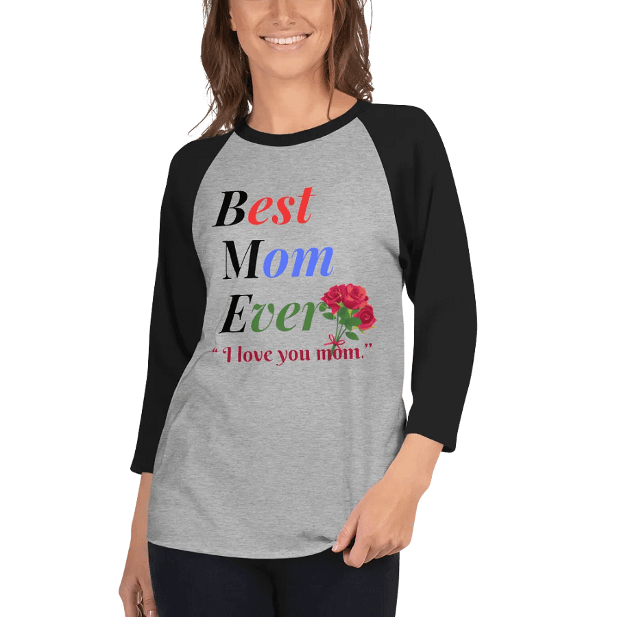 Best Mom Ever Tultex Fine Jersey Raglan Tee product image (3)