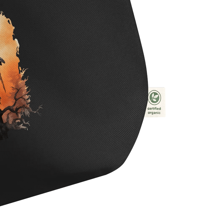 Crow's Nightlight: Eco-friendly organic cotton twill tote bag product image (2)