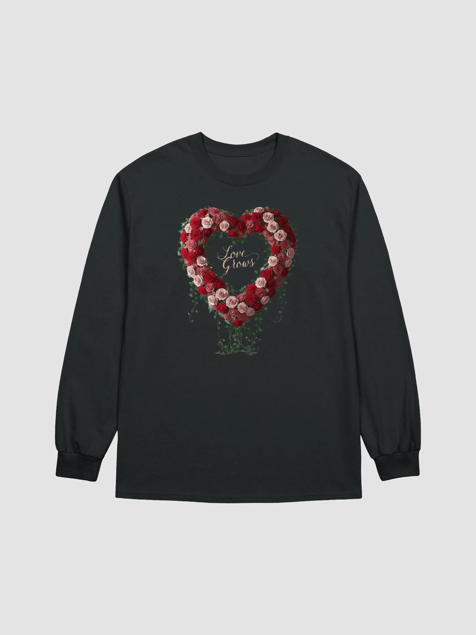 Love Grows Heart Floral Long Sleeve Tee product image (1)