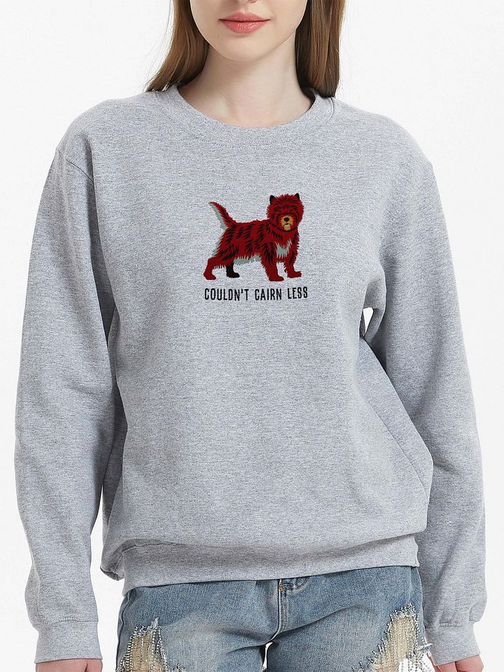 Couldn't Cairn Less Sweatshirt (Embroidered) of a Cairn Terrier(Chocolate Brindle) product image (2)