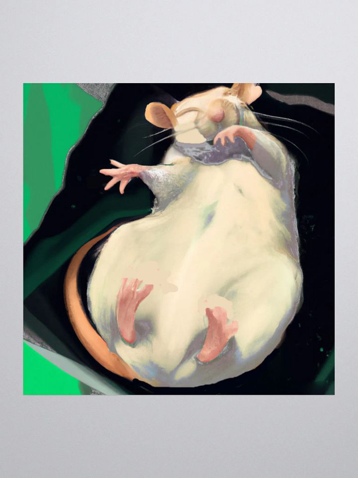 sleeping white rat sticker product image (3)